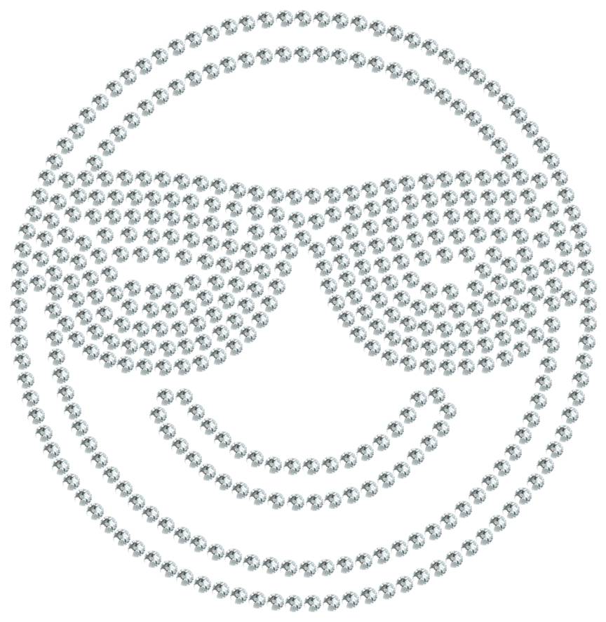 Трафарет Смайлик в очках — RHT_SMILE3_SS6_CRYSTAL_CLEAR