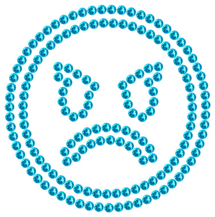 Трафарет Сердитый смайлик — RHT_SMILE5_SS10_AQUAMARINE