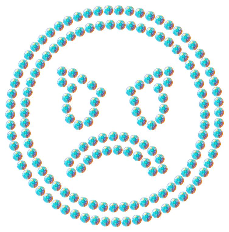 Трафарет Сердитый смайлик — RHT_SMILE5_SS10_CRYSTAL_AB_DMC