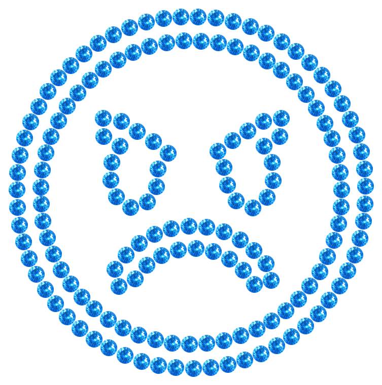 Трафарет Сердитый смайлик — RHT_SMILE5_SS10_LT_SAPPHIRE
