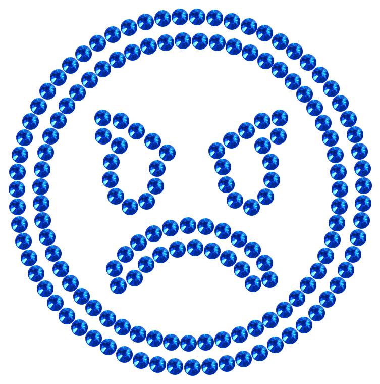 Трафарет Сердитый смайлик — RHT_SMILE5_SS10_SAPPHIRE