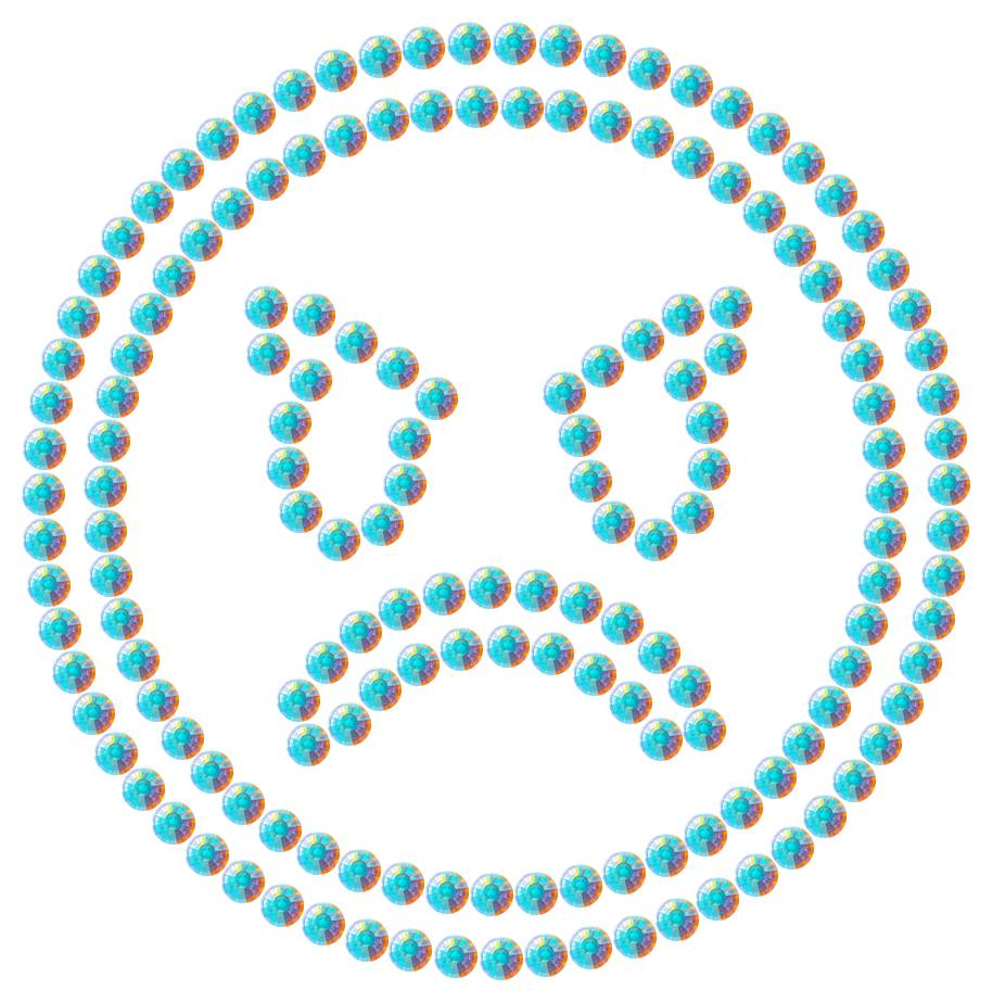 Трафарет Сердитый смайлик — RHT_SMILE5_SS12_CRYSTAL_AB_DMC