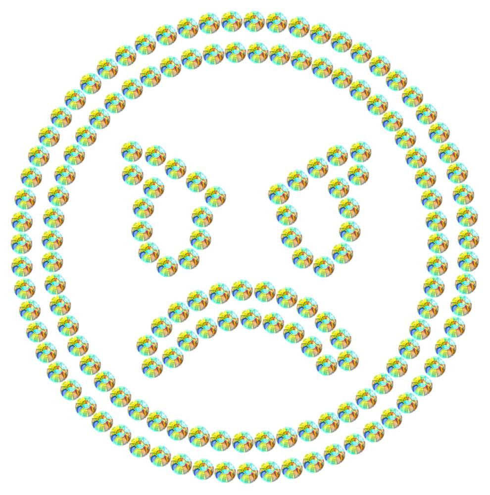 Трафарет Сердитый смайлик — RHT_SMILE5_SS16_CRYSTAL_AB