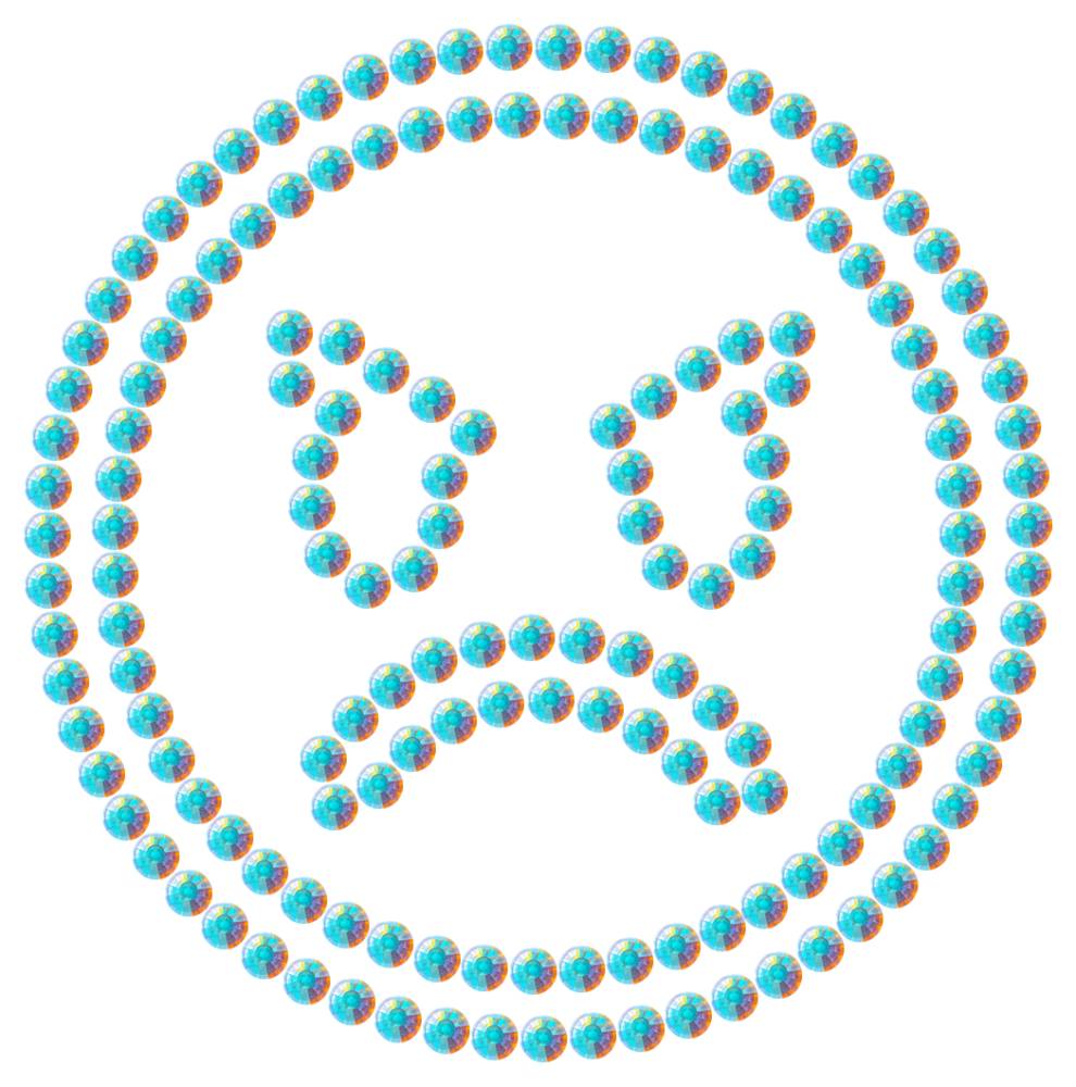 Трафарет Сердитый смайлик — RHT_SMILE5_SS16_CRYSTAL_AB_DMC