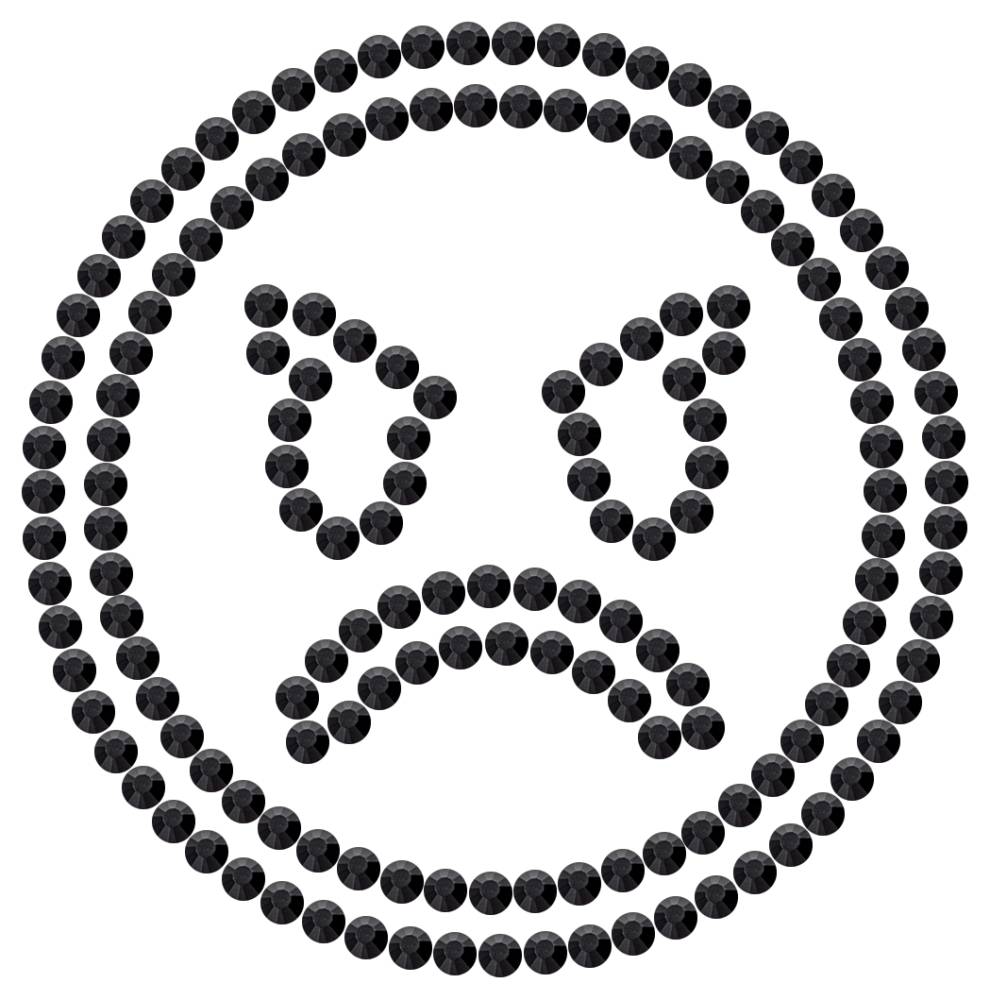 Трафарет Сердитый смайлик — RHT_SMILE5_SS16_JET_BLACK