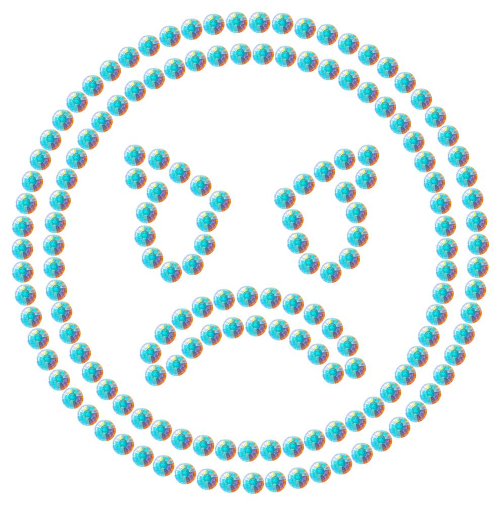 Трафарет Сердитый смайлик — RHT_SMILE5_SS20_CRYSTAL_AB_DMC