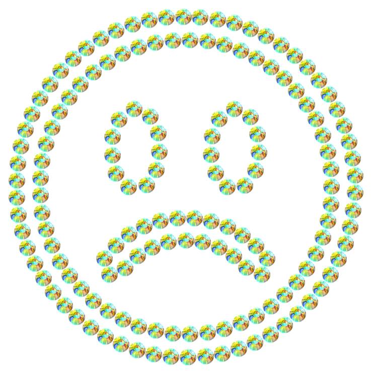 Трафарет Грустный смайлик — RHT_SMILE6_SS10_CRYSTAL_AB