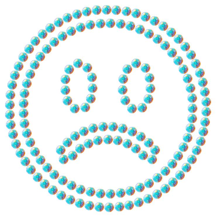 Трафарет Грустный смайлик — RHT_SMILE6_SS10_CRYSTAL_AB_DMC