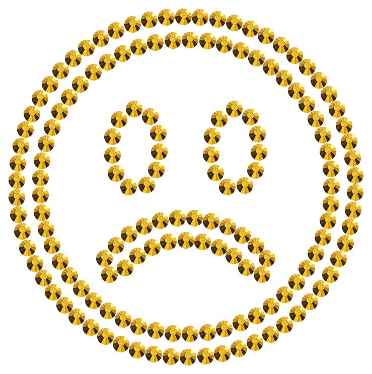 Трафарет Грустный смайлик — RHT_SMILE6_SS10_GOLD