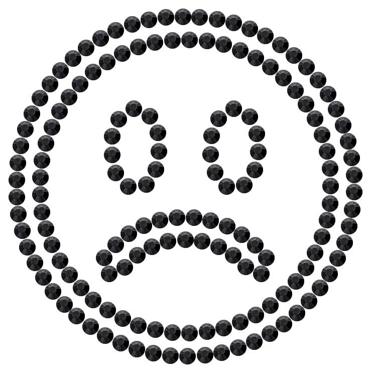 Трафарет Грустный смайлик — RHT_SMILE6_SS10_JET_BLACK