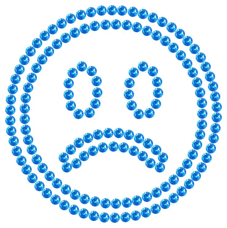Трафарет Грустный смайлик — RHT_SMILE6_SS10_LT_SAPPHIRE