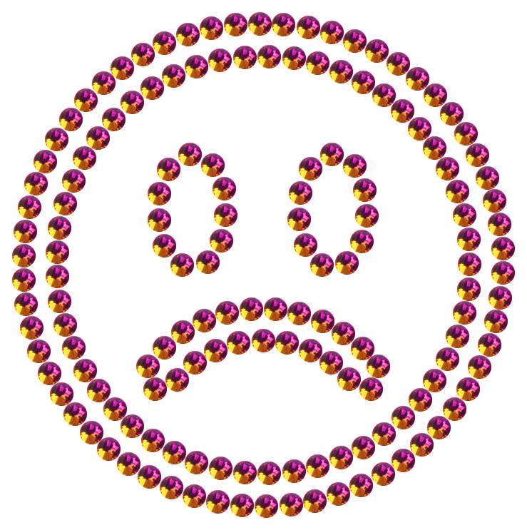 Трафарет Грустный смайлик — RHT_SMILE6_SS10_RAINBOW