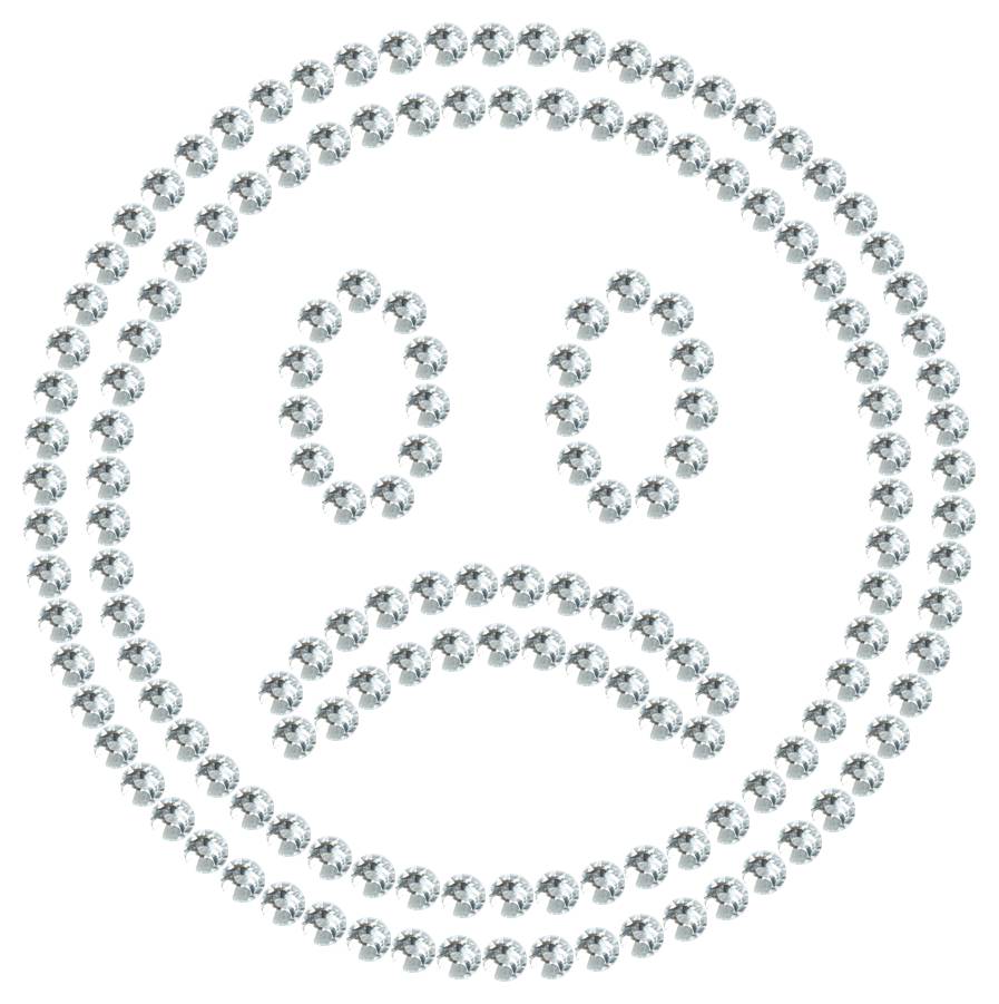 Трафарет Грустный смайлик — RHT_SMILE6_SS12_CRYSTAL_CLEAR