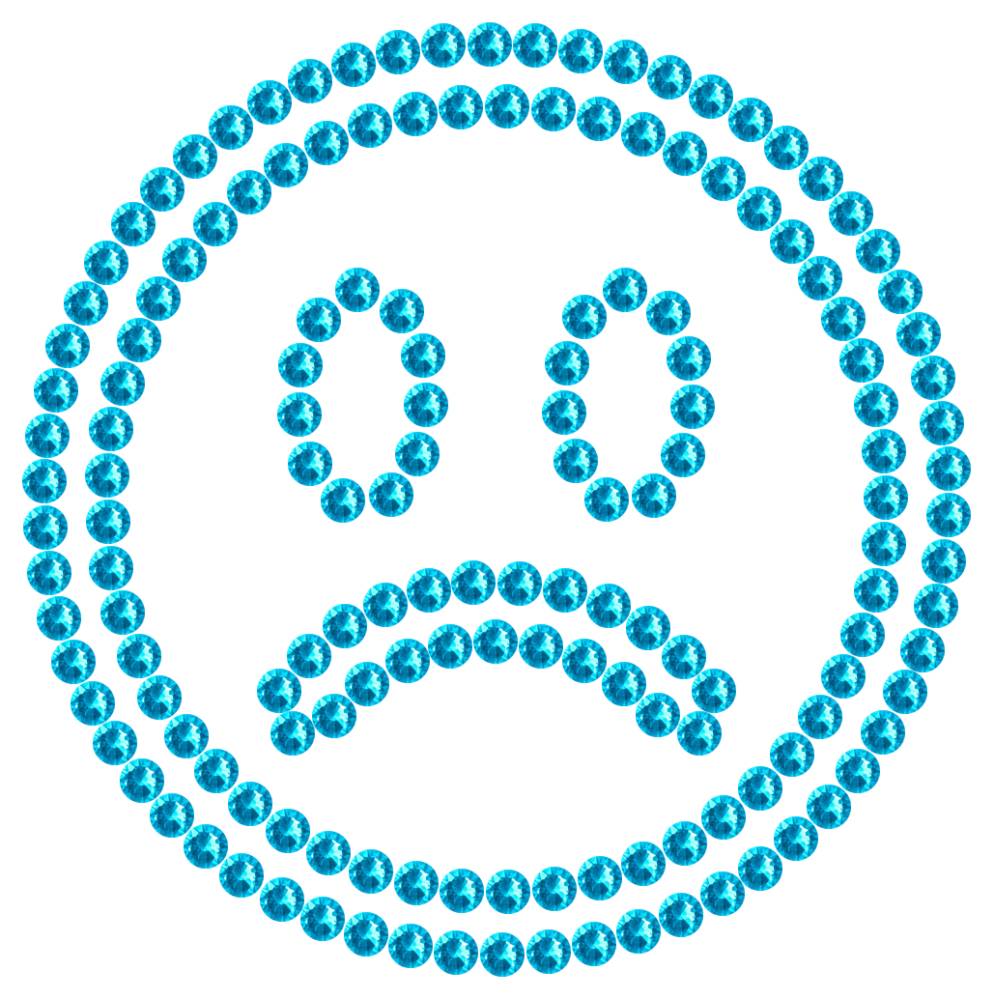 Трафарет Грустный смайлик — RHT_SMILE6_SS16_AQUAMARINE