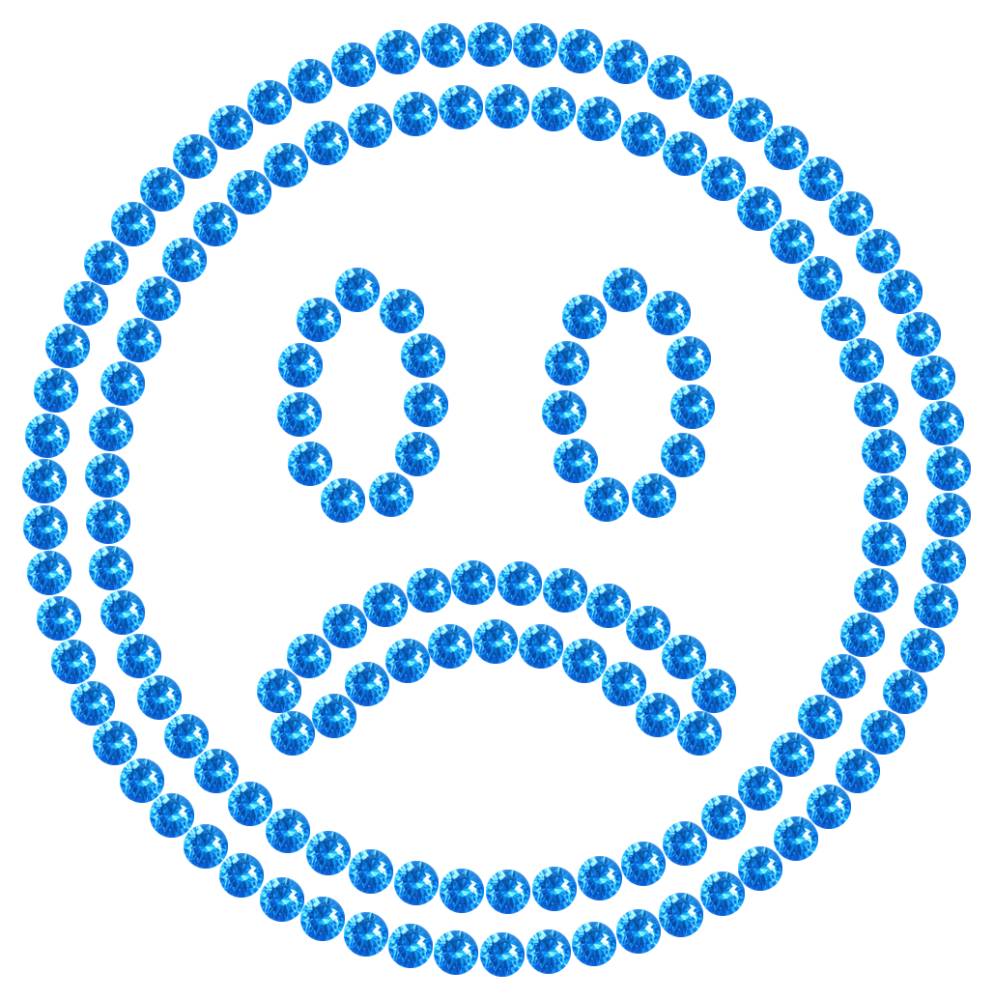 Трафарет Грустный смайлик — RHT_SMILE6_SS16_LT_SAPPHIRE