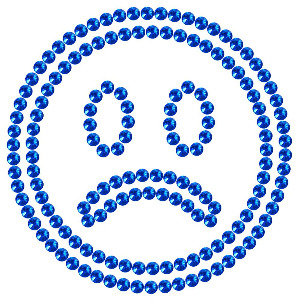 Трафарет Грустный смайлик — RHT_SMILE6_SS16_SAPPHIRE