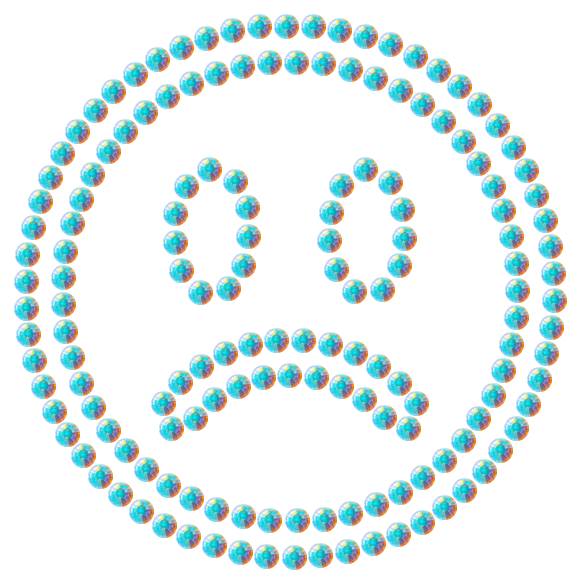 Трафарет Грустный смайлик — RHT_SMILE6_SS6_CRYSTAL_AB_DMC