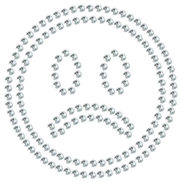 Трафарет Грустный смайлик — RHT_SMILE6_SS6_CRYSTAL_CLEAR
