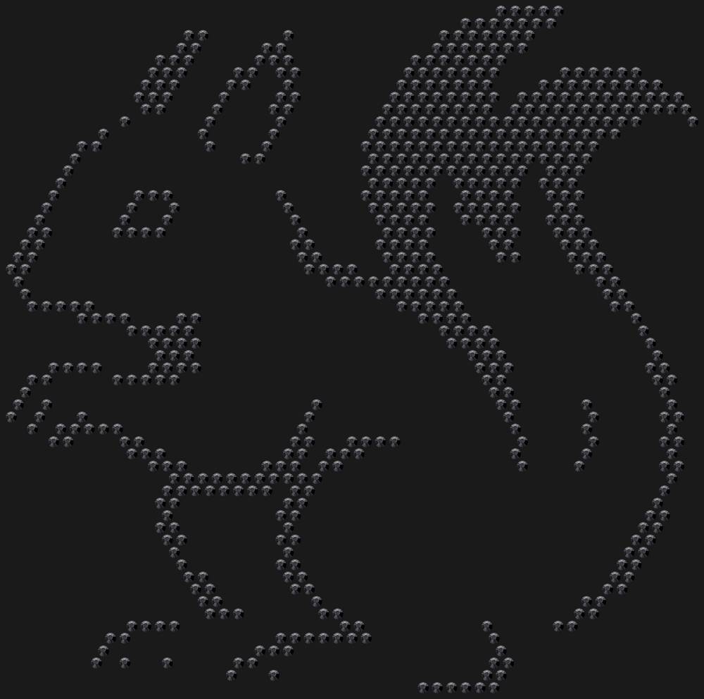 Трафарет Белочка — RHT_SQUIRREL1_SS10_JET_BLACK
