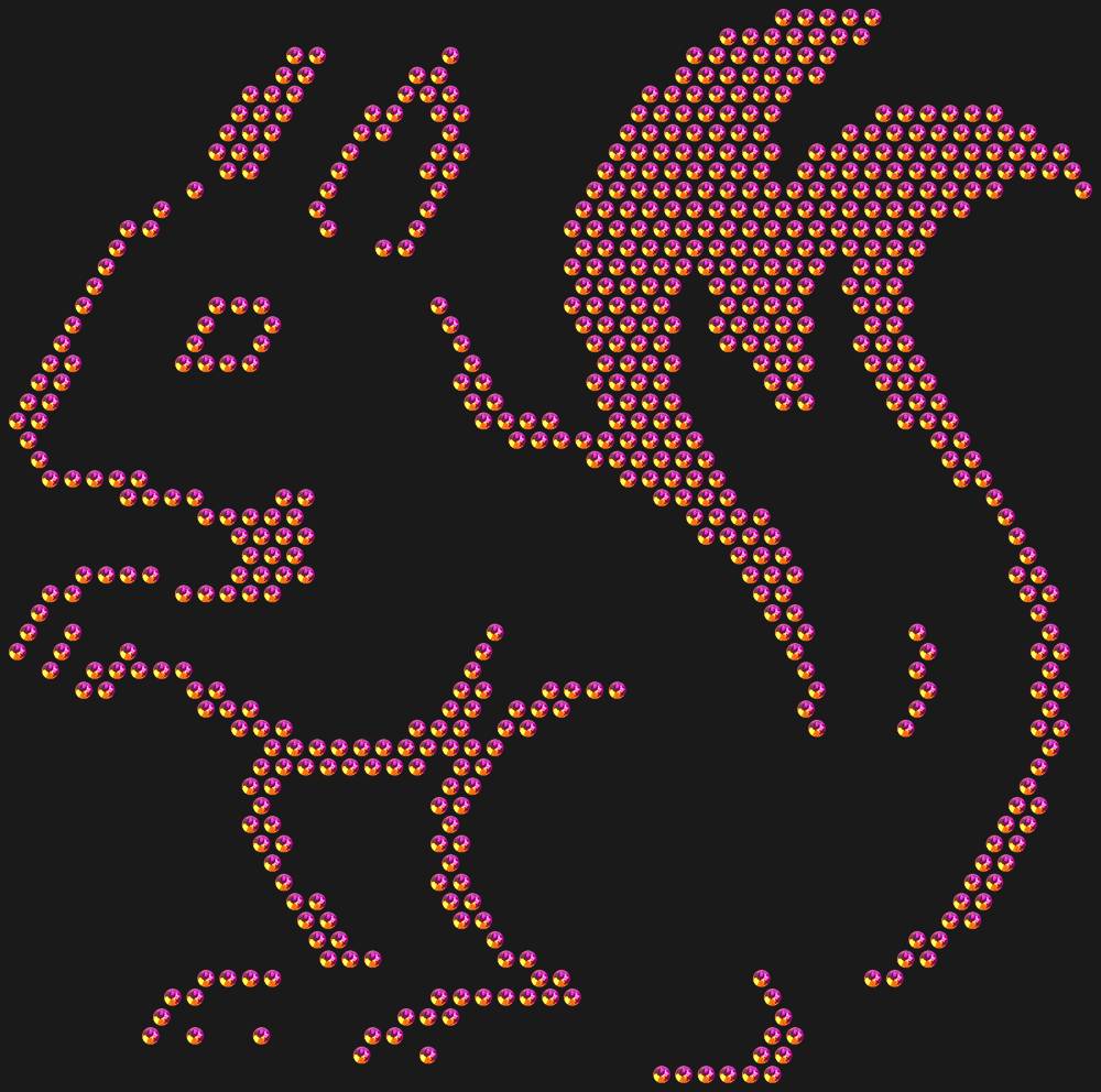 Трафарет Белочка — RHT_SQUIRREL1_SS10_RAINBOW