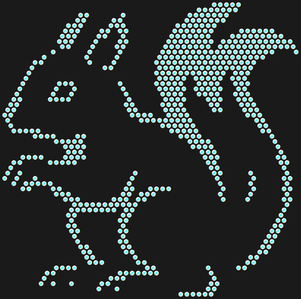 Трафарет Белочка — RHT_SQUIRREL1_SS16_CRYSTAL_AB_DMC