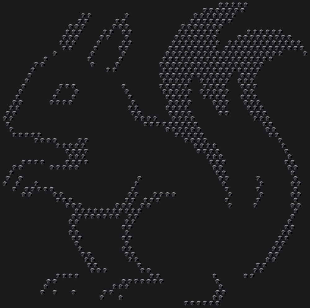 Трафарет Белочка — RHT_SQUIRREL1_SS16_JET_BLACK