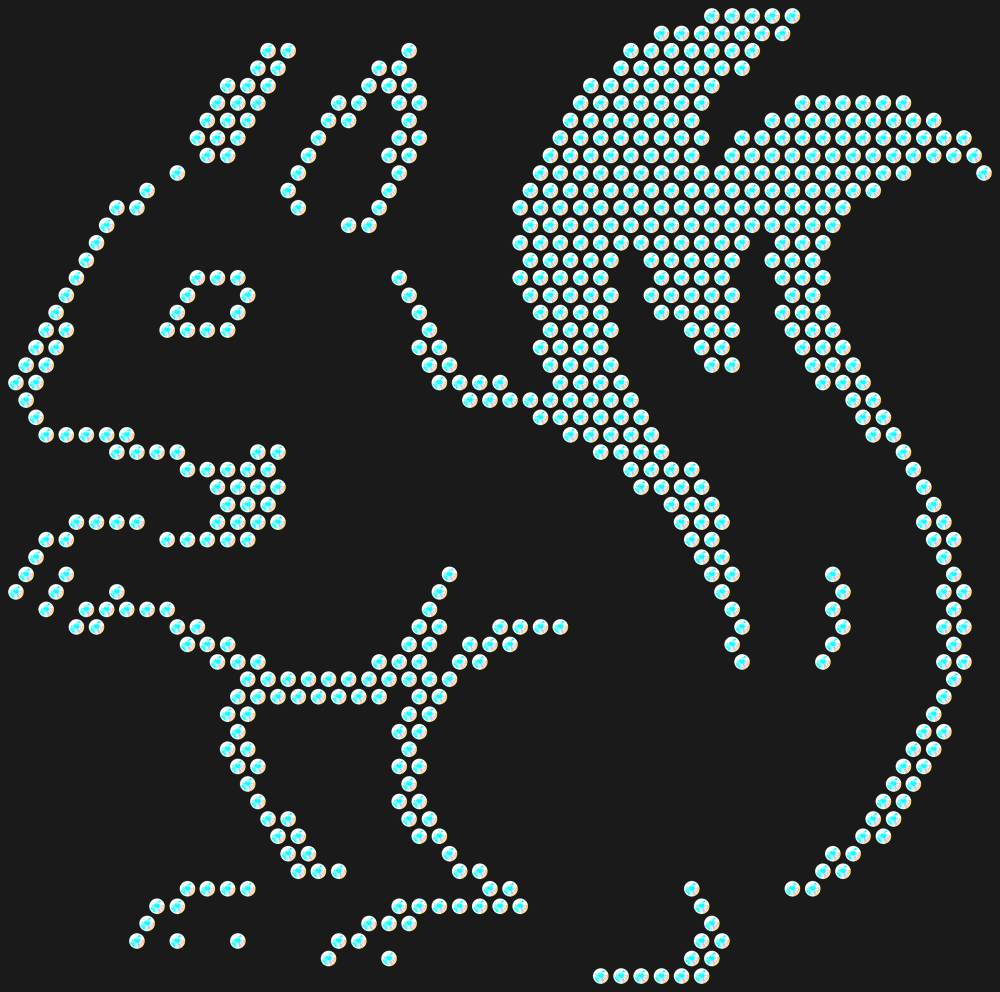 Трафарет Белочка — RHT_SQUIRREL1_SS20_CRYSTAL_AB_DMC