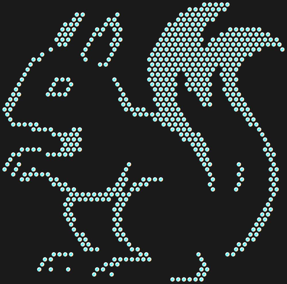 Трафарет Белочка — RHT_SQUIRREL1_SS6_CRYSTAL_AB_DMC