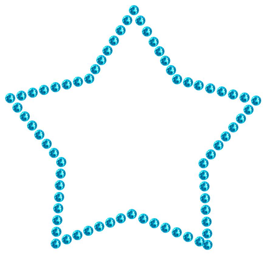 Трафарет Контур звезды — RHT_STAR1_SS10_AQUAMARINE