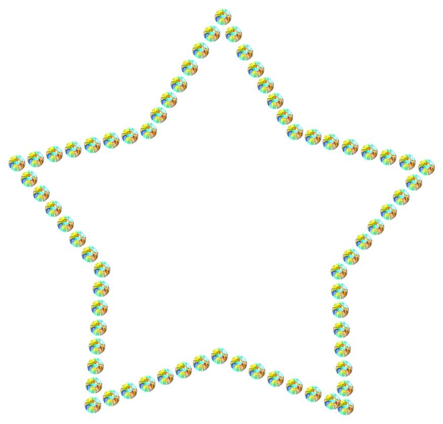 Трафарет Контур звезды — RHT_STAR1_SS10_CRYSTAL_AB