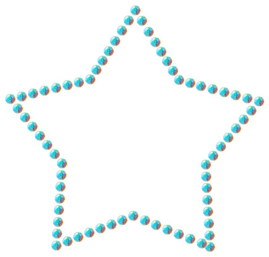 Трафарет Контур звезды — RHT_STAR1_SS10_CRYSTAL_AB_DMC