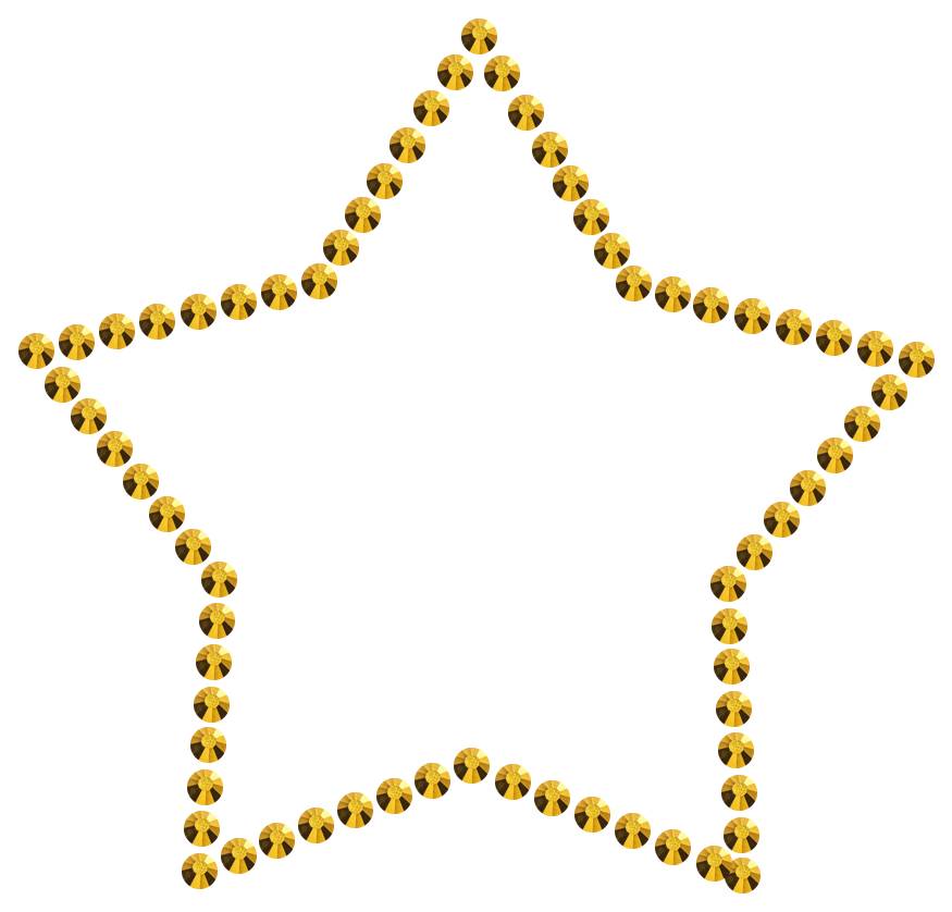 Трафарет Контур звезды — RHT_STAR1_SS10_GOLD