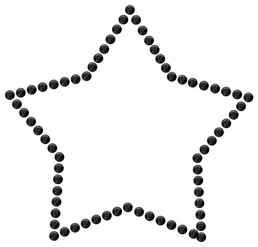 Трафарет Контур звезды — RHT_STAR1_SS10_JET_BLACK