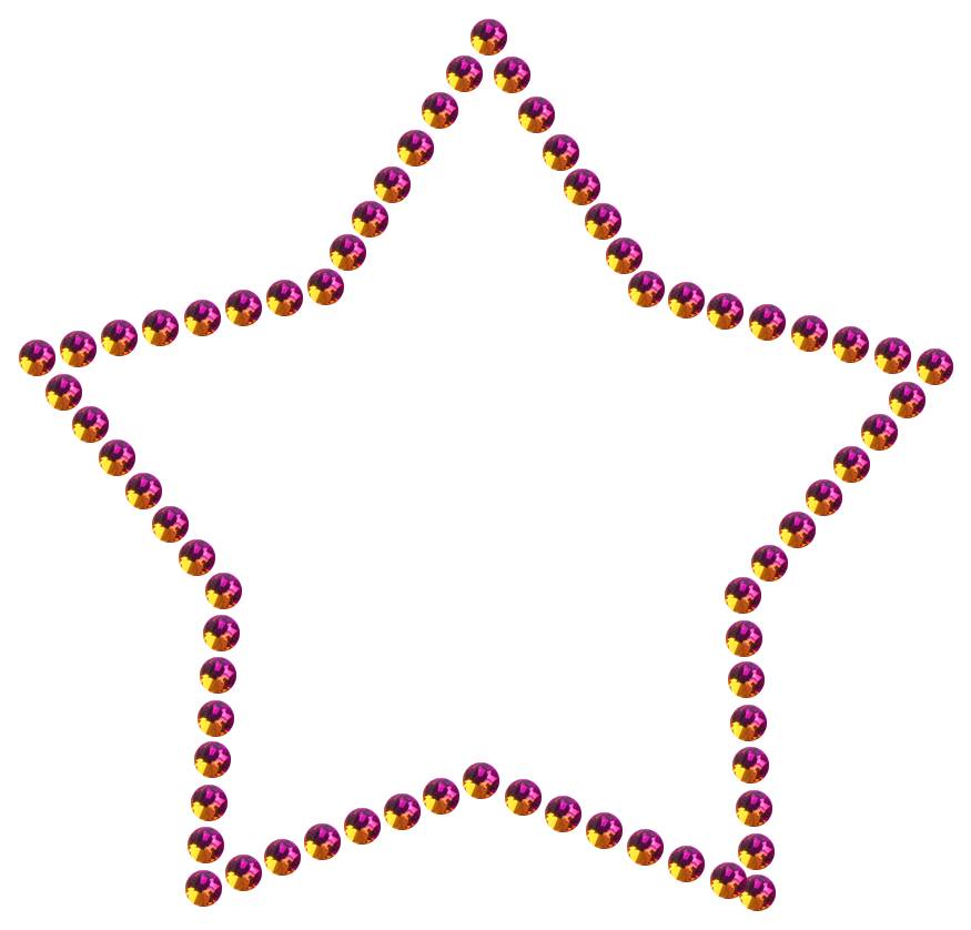 Трафарет Контур звезды — RHT_STAR1_SS10_RAINBOW