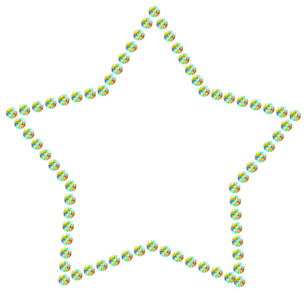 Трафарет Контур звезды — RHT_STAR1_SS12_CRYSTAL_AB