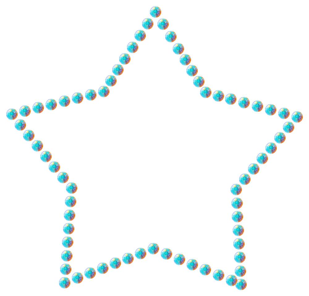 Трафарет Контур звезды — RHT_STAR1_SS20_CRYSTAL_AB_DMC