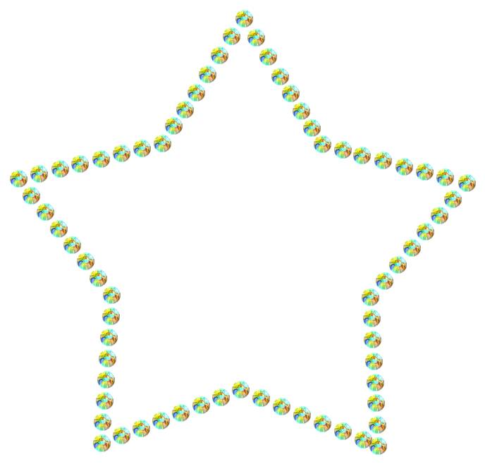 Трафарет Контур звезды — RHT_STAR1_SS6_CRYSTAL_AB