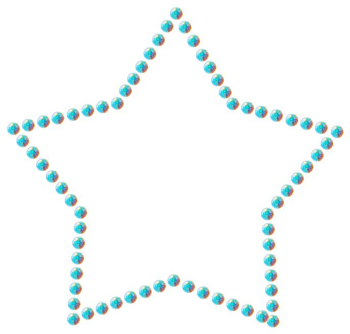 Трафарет Контур звезды — RHT_STAR1_SS6_CRYSTAL_AB_DMC