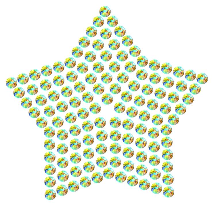 Трафарет Звезда компактная — RHT_STAR2_SS12_CRYSTAL_AB