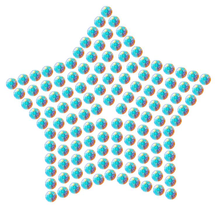 Трафарет Звезда компактная — RHT_STAR2_SS12_CRYSTAL_AB_DMC