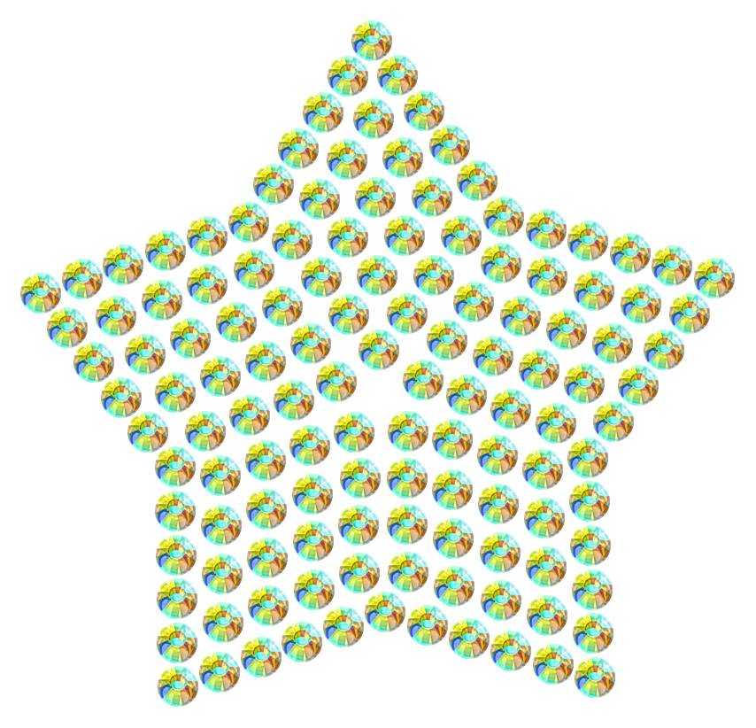 Трафарет Звезда компактная — RHT_STAR2_SS16_CRYSTAL_AB
