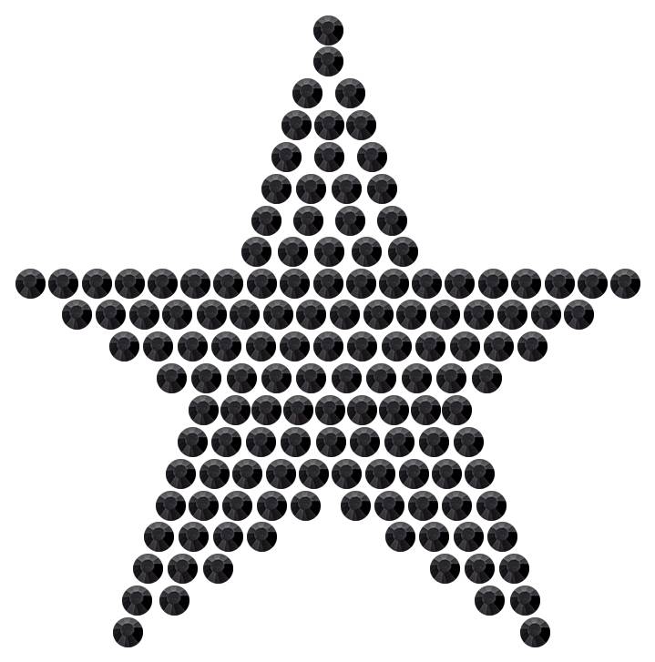Трафарет Мини звезда классическая — RHT_STAR3_SS10_JET_BLACK