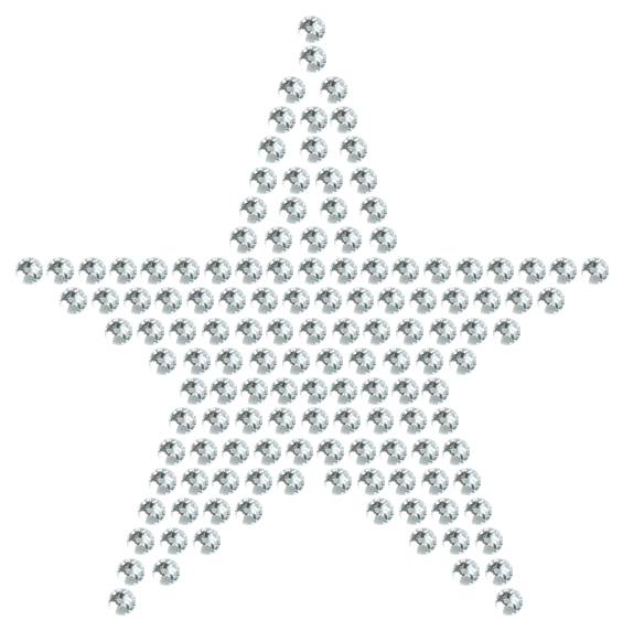 Трафарет Мини звезда классическая — RHT_STAR3_SS6_CRYSTAL_CLEAR