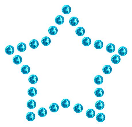 Трафарет Контур мини-звезды — RHT_STAR4_SS10_AQUAMARINE