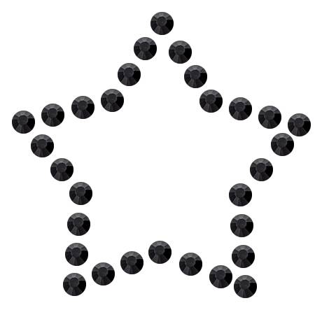 Трафарет Контур мини-звезды — RHT_STAR4_SS10_JET_BLACK