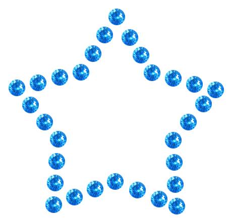Трафарет Контур мини-звезды — RHT_STAR4_SS10_LT_SAPPHIRE