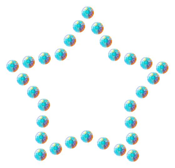 Трафарет Контур мини-звезды — RHT_STAR4_SS12_CRYSTAL_AB_DMC