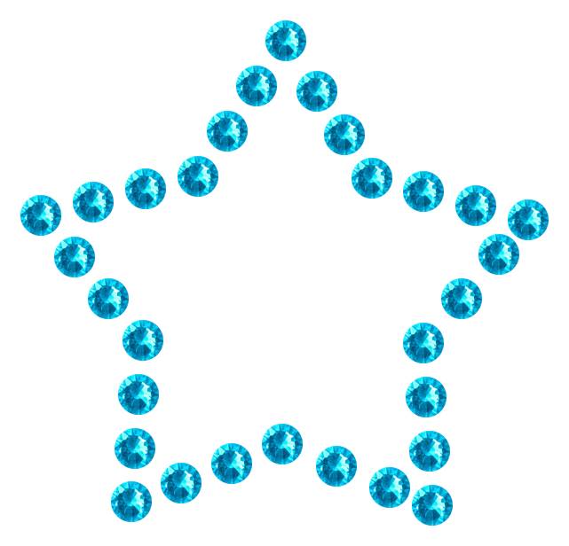 Трафарет Контур мини-звезды — RHT_STAR4_SS16_AQUAMARINE