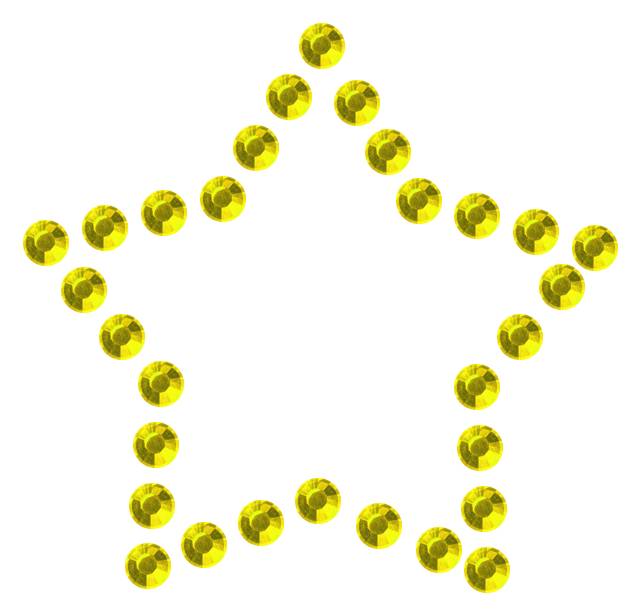 Трафарет Контур мини-звезды — RHT_STAR4_SS16_CITRINE