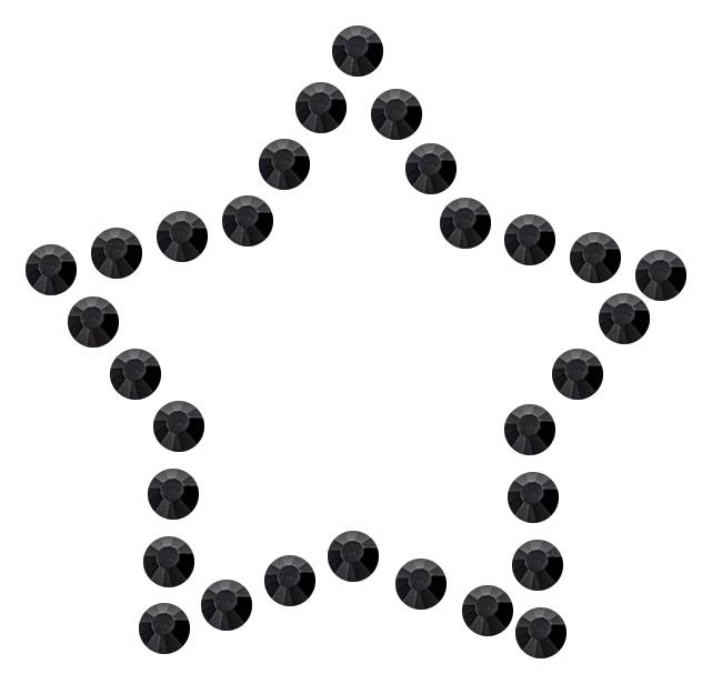 Трафарет Контур мини-звезды — RHT_STAR4_SS16_JET_BLACK